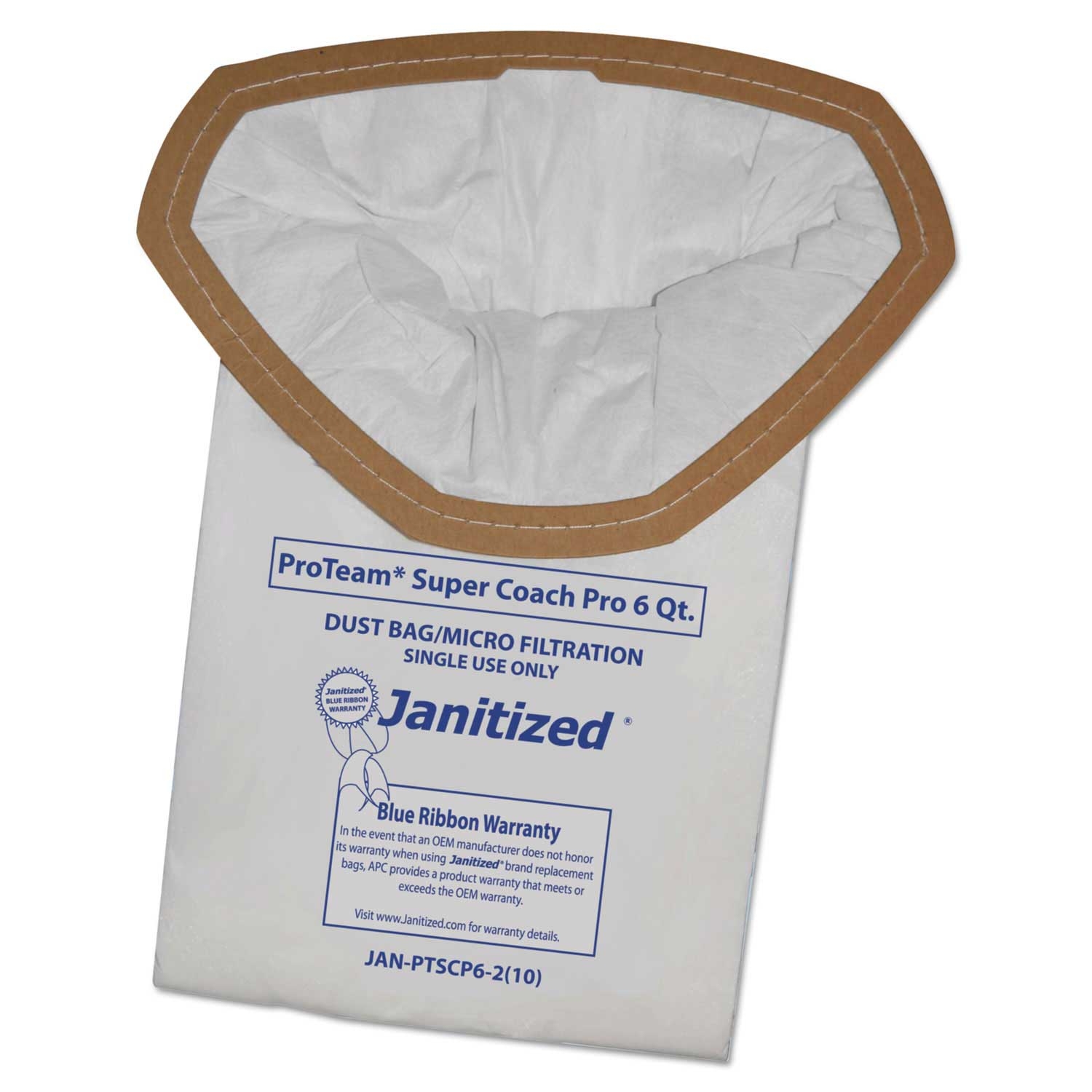 Janitized Vacuum Filter Bag for Proteam Super Coach Pro 6/Gofree Pro Vacuum Cleaner -- 100 per case