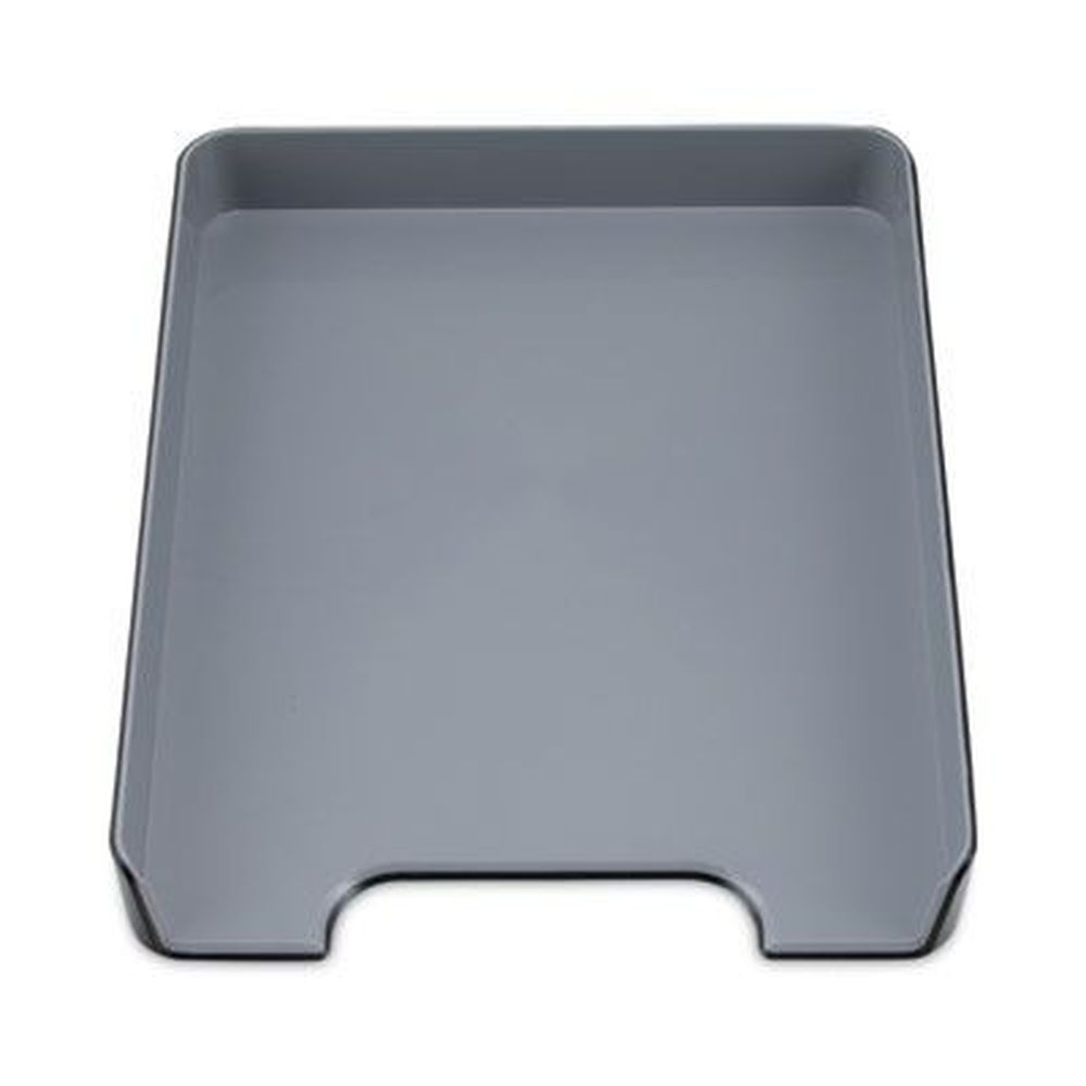 Advantus Black 1 Section Fusion Letter Tray, 9.75 x 12.5 x 1.75 inch