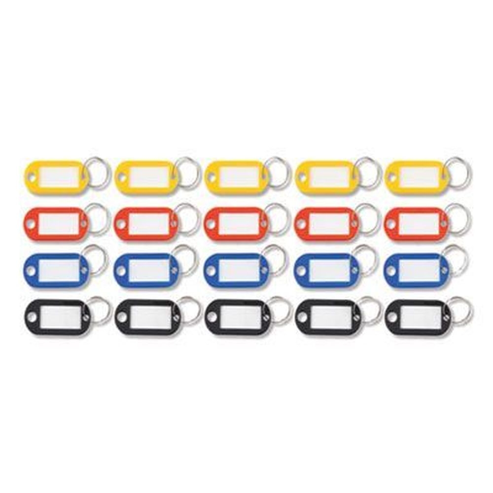 Advantus Assorted Key Tags Label Window, 0.88 x 0.19 x 2 inch -- 20 per pack