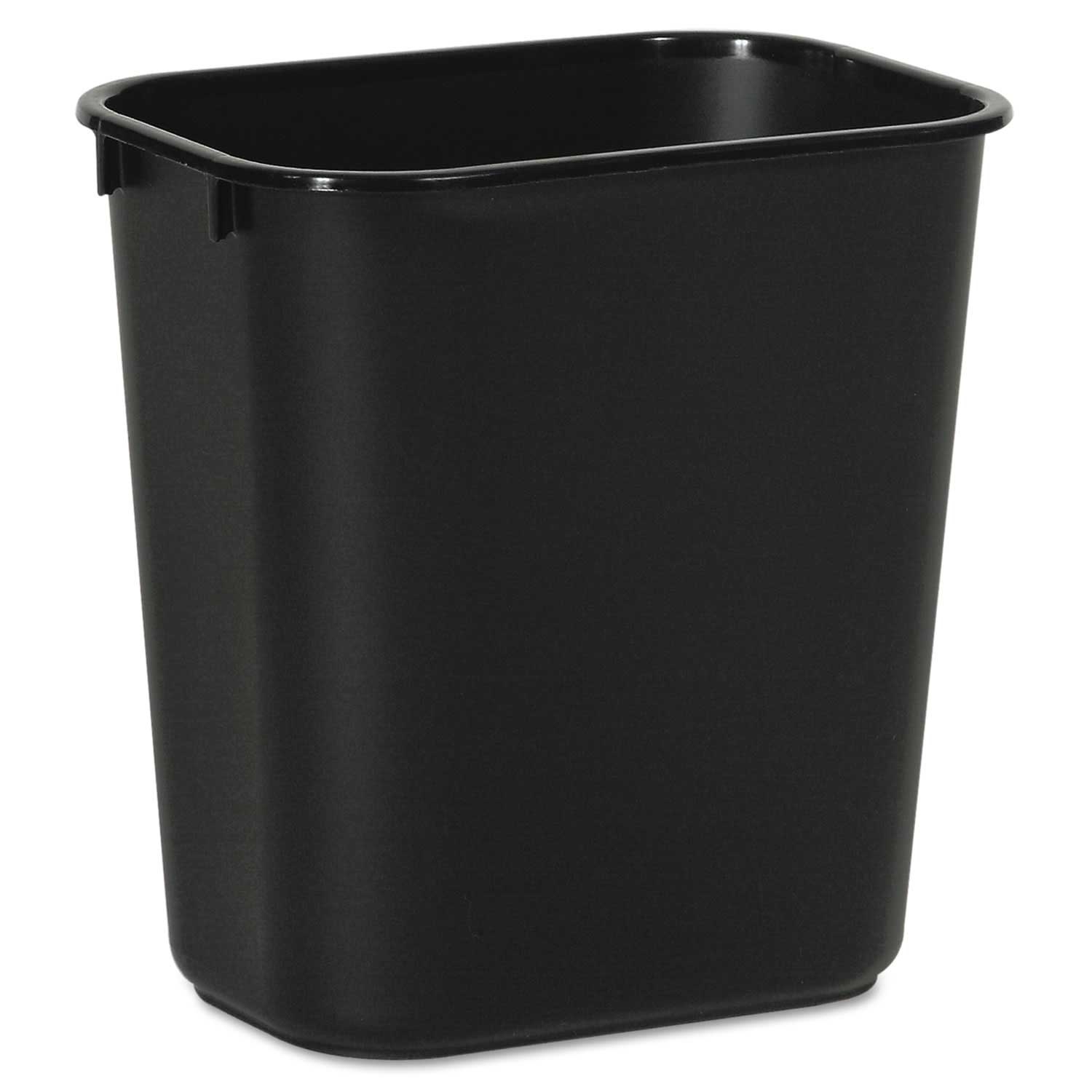 Boardwalk Black Plastic Soft Sided Wastebasket, 14 Quart