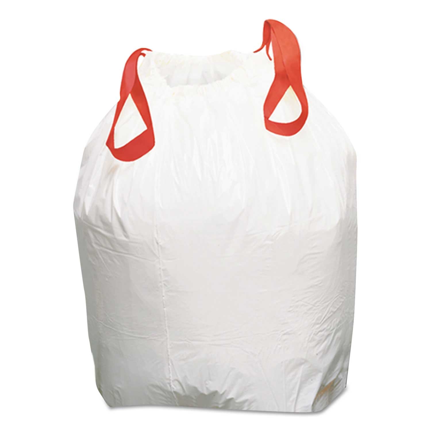 Boardwalk White Drawstring 0.8 Mil Low Density Can Liner, 13 Gallon -- 100 per case