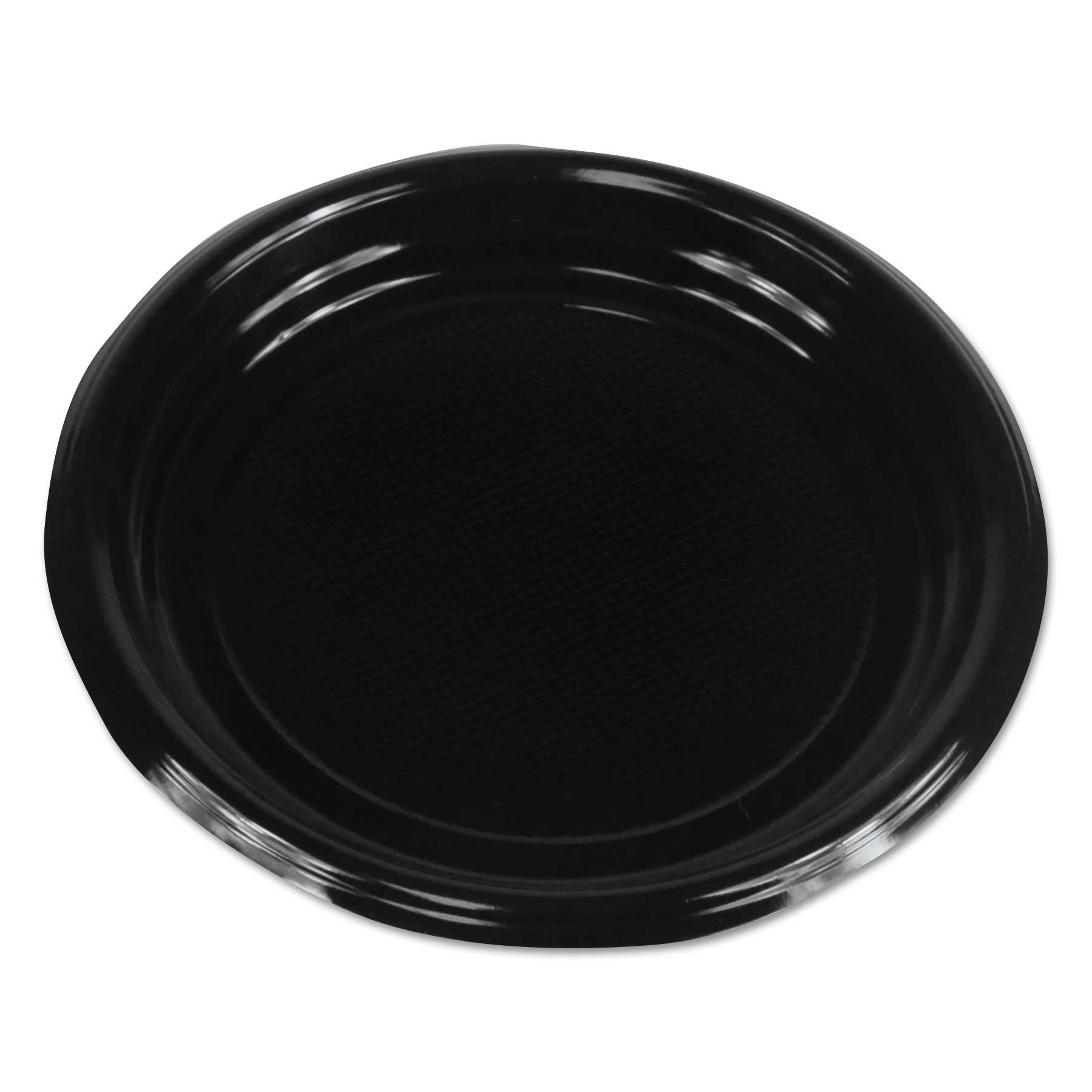Boardwalk Black Hi Impact Plastic Dinnerware Plate, 9 inch Diameter -- 500 per case