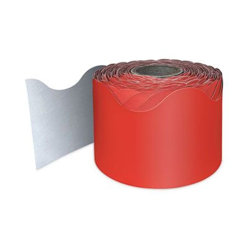 Carson Dellosa Education Red Rolled Scalloped Border, 2.25 inch x 65 feet