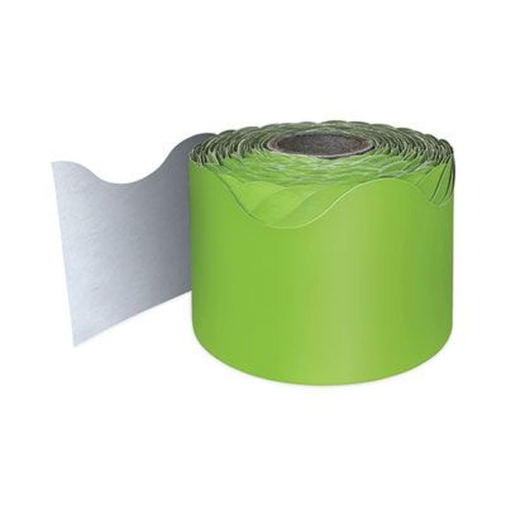 Carson Dellosa Education Lime Rolled Scalloped Border, 2.25 inch x 65 feet