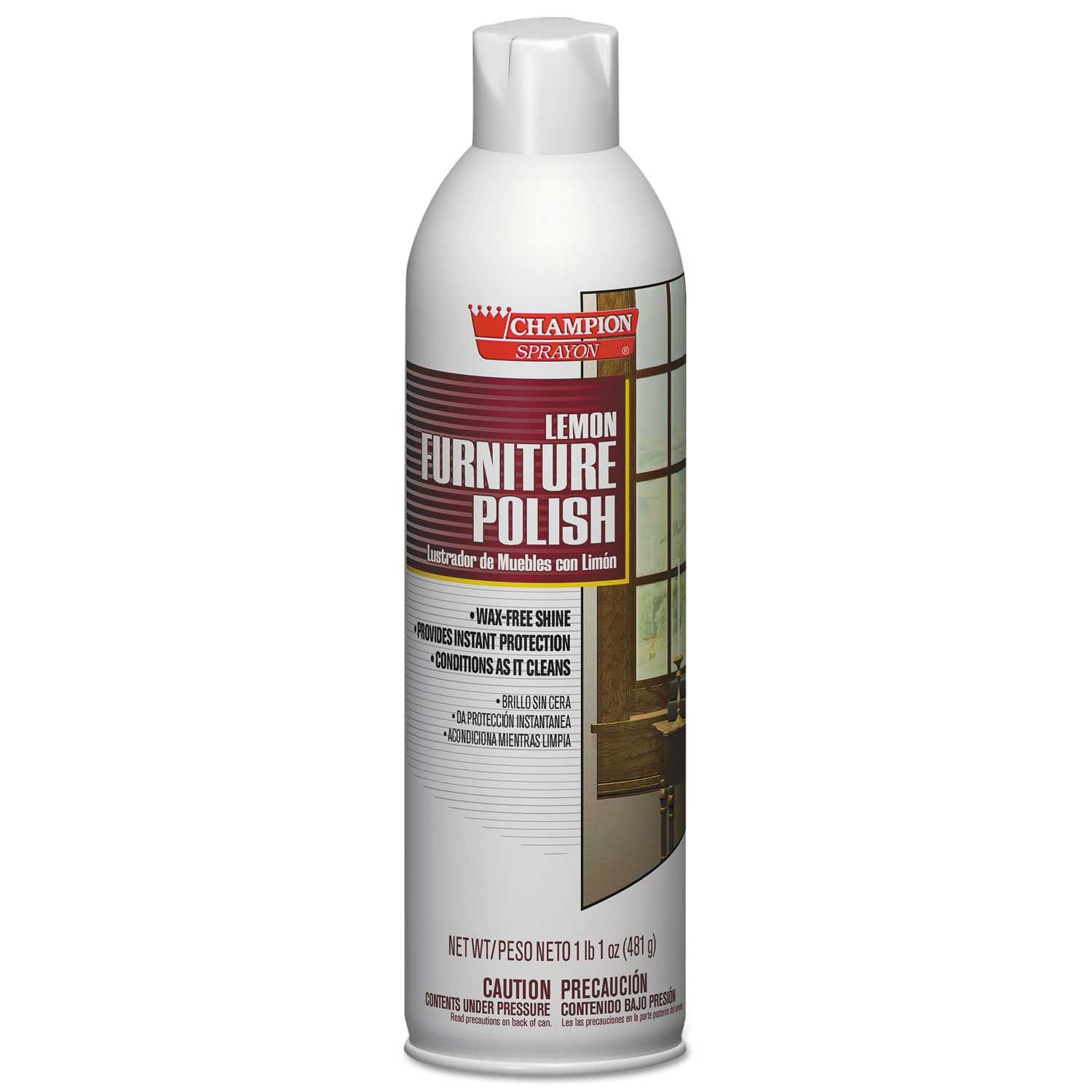 Champion Sprayon Fresh Lemon Scent Furniture Polish, 17 Ounce Aerosol -- 12 per case