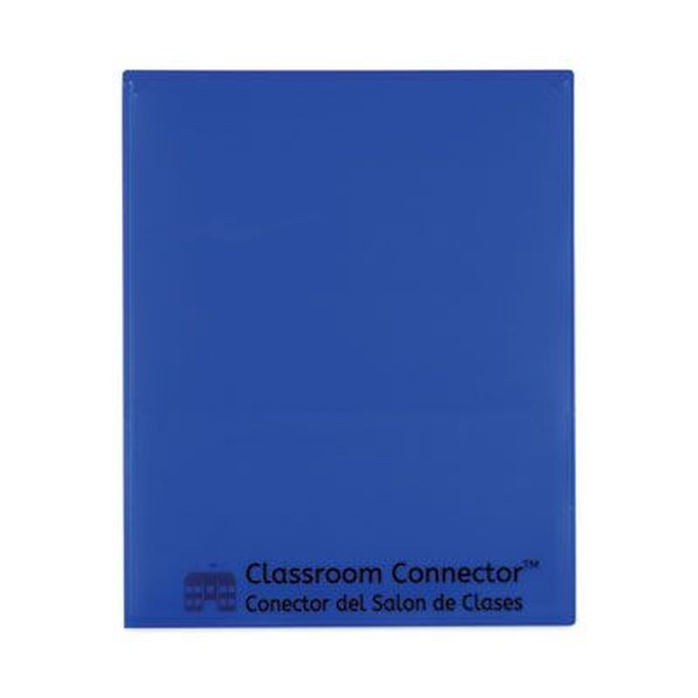 C-line Blue Classroom Connector Folders, 11 X 8.5 Inch -- 25 Per Box