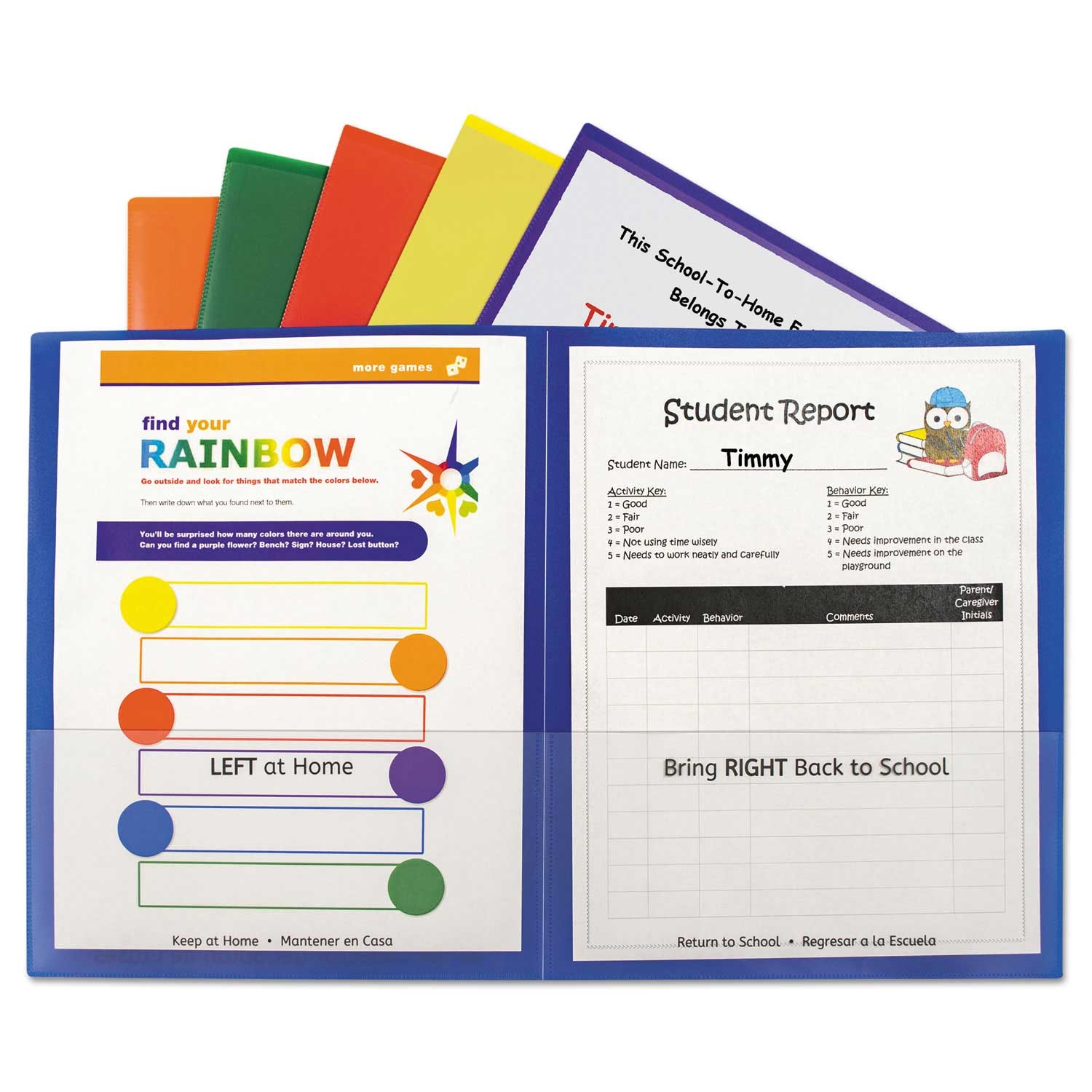 C Line Assorted Classroom Connector Folder -- 6 per case