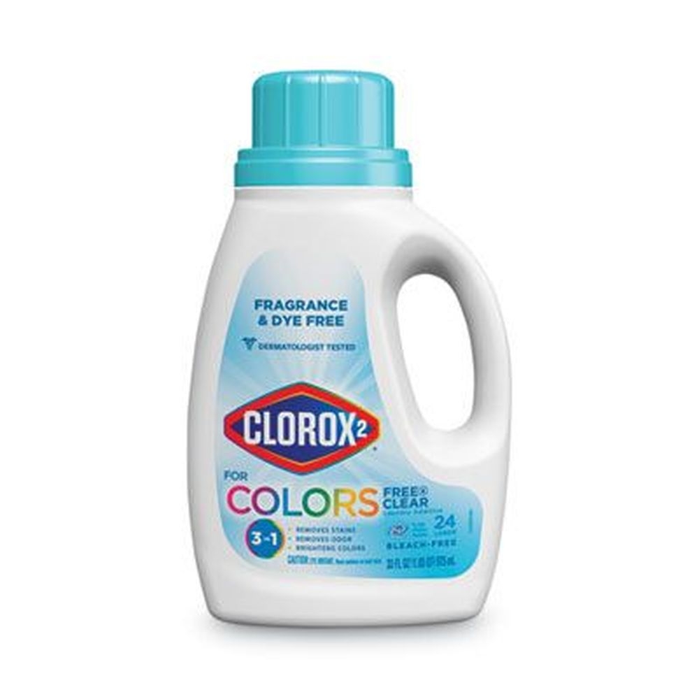Clorox 2 Unscented Free and Clear Stain Remover and Color Booster, 33 Ounce Bottle -- 6 per case