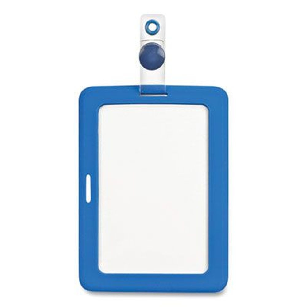 COSCO Blue Vertical/horizontal Myid Badge Holder, 3 5/8 x 2 1/4 inch