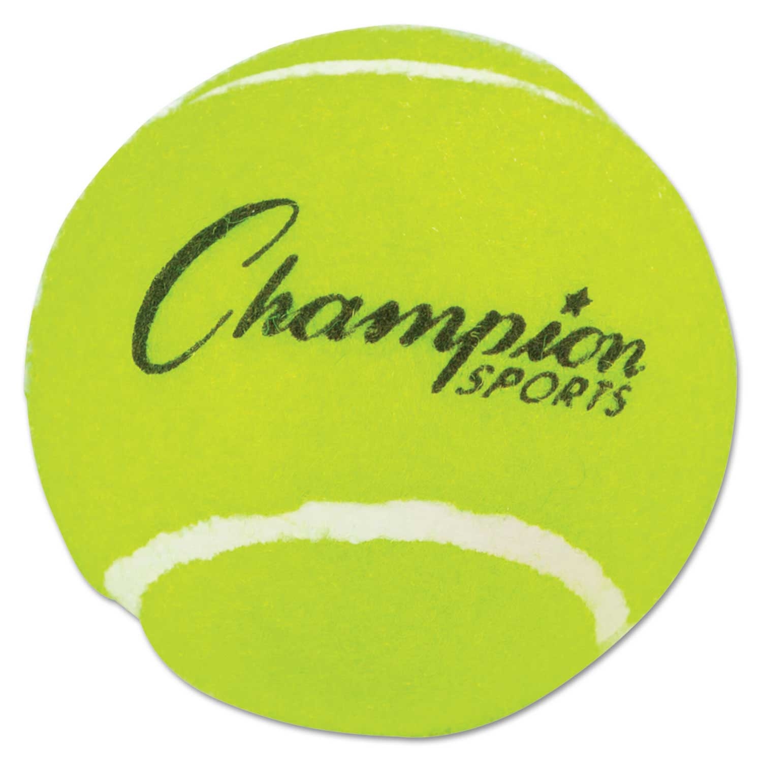 Champion Sports Rubber Yellow Practice Tennis Ball, 2 1/2 inch Diameter -- 3 per case