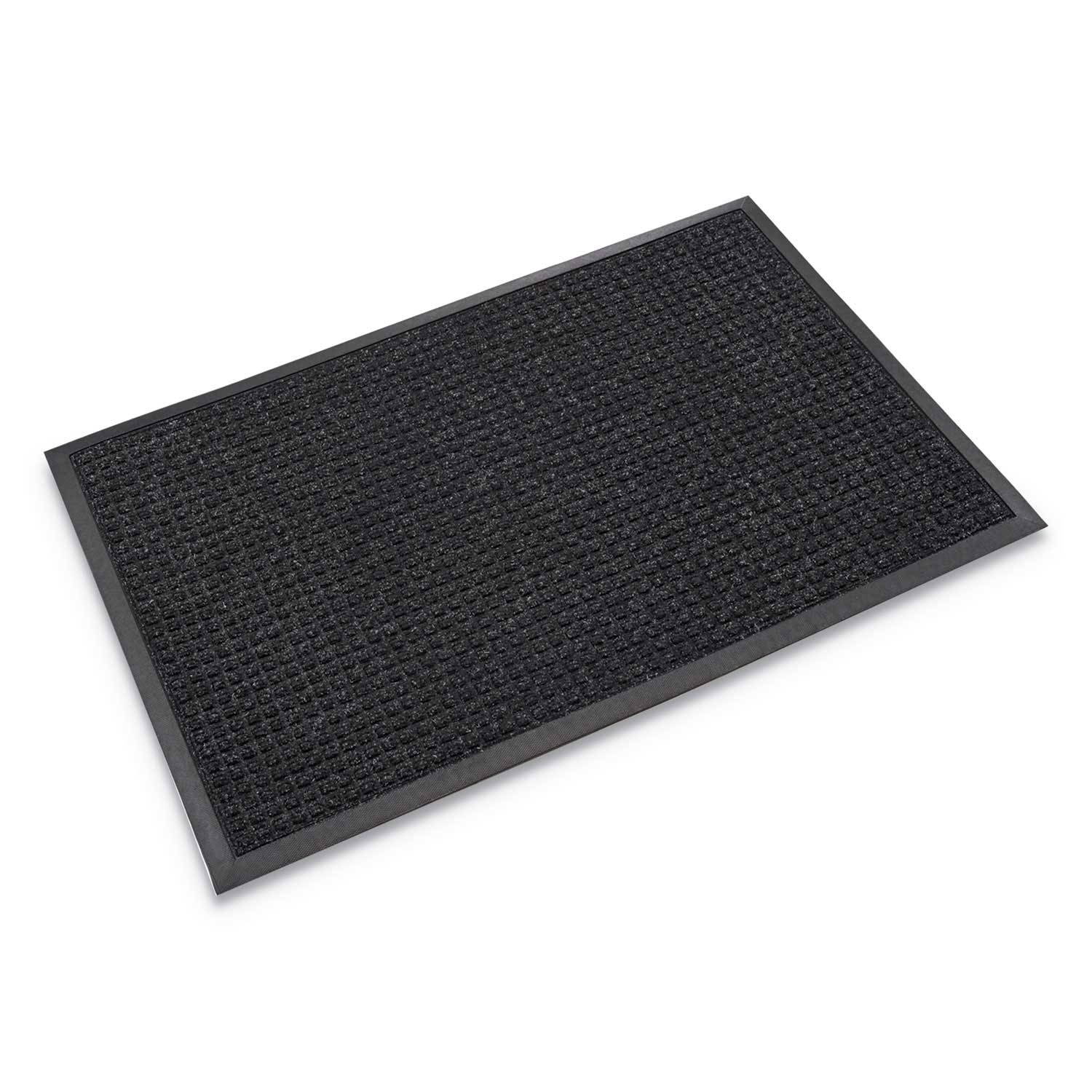 Crown Polypropylene Super Soaker Charcoal Wiper Mat with Gripper Bottom, 24 x 36 inch