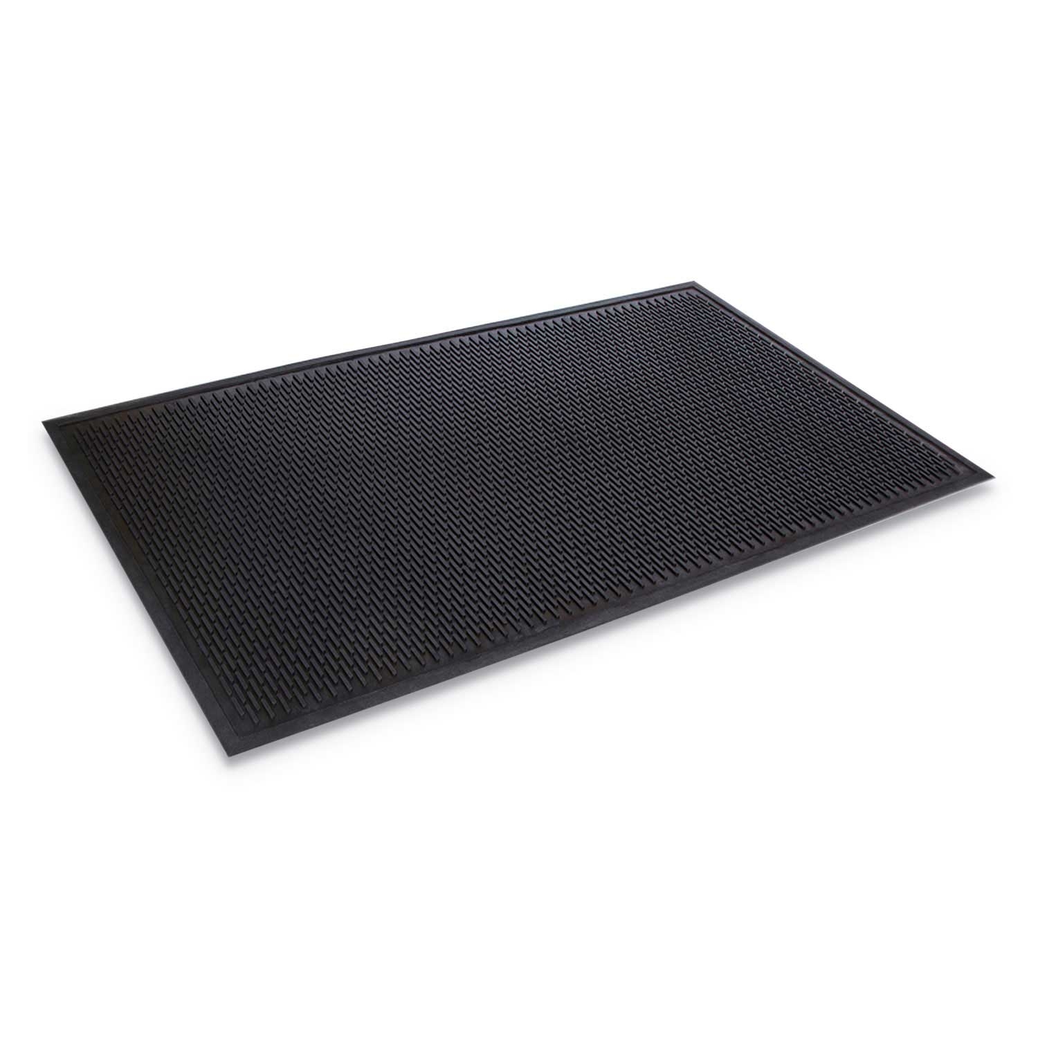 Crown Tred Rubber Black Outdoor and Indoor Scraper Mat, 43.75 x 66.75 inch