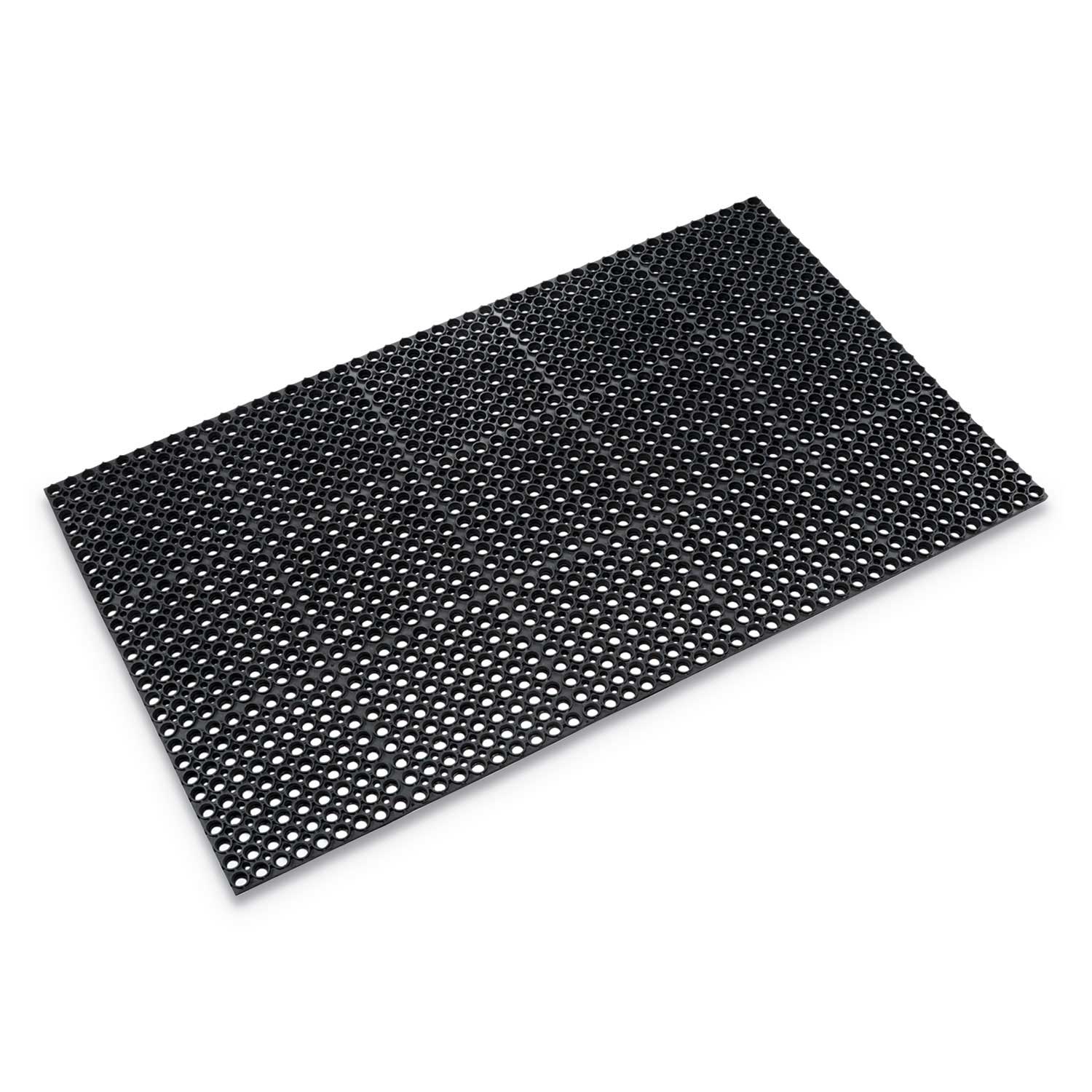 Crown Safewalk Black General Purpose Heavy Duty Anti Fatigue Drainage Mat, 36 x 60 inch