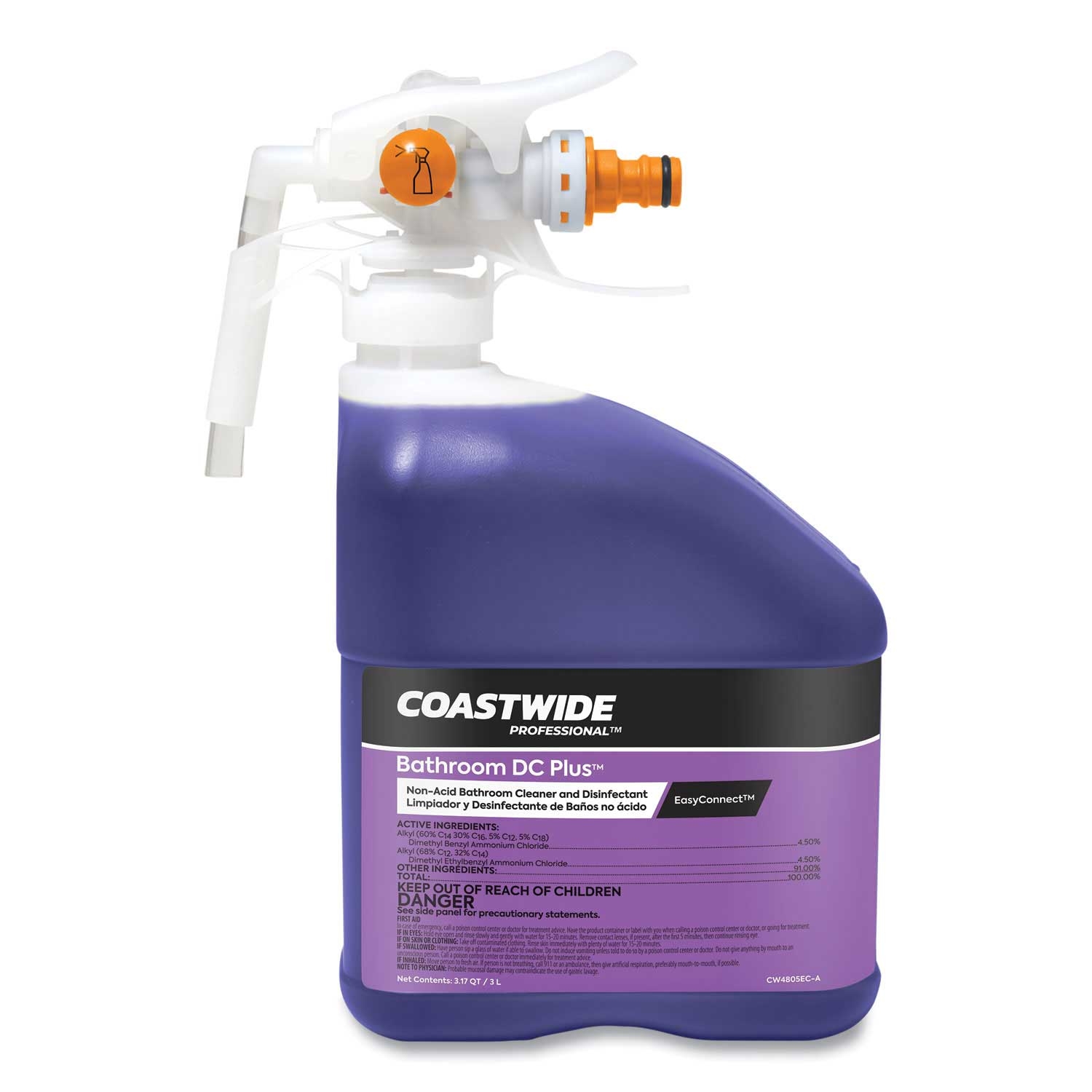 Coastwide Professional Fresh Scent Bathroom DC Plus Cleaner and Disinfectant Concentrate for EasyConnect, 101 Ounce Bottle -- 2 per case
