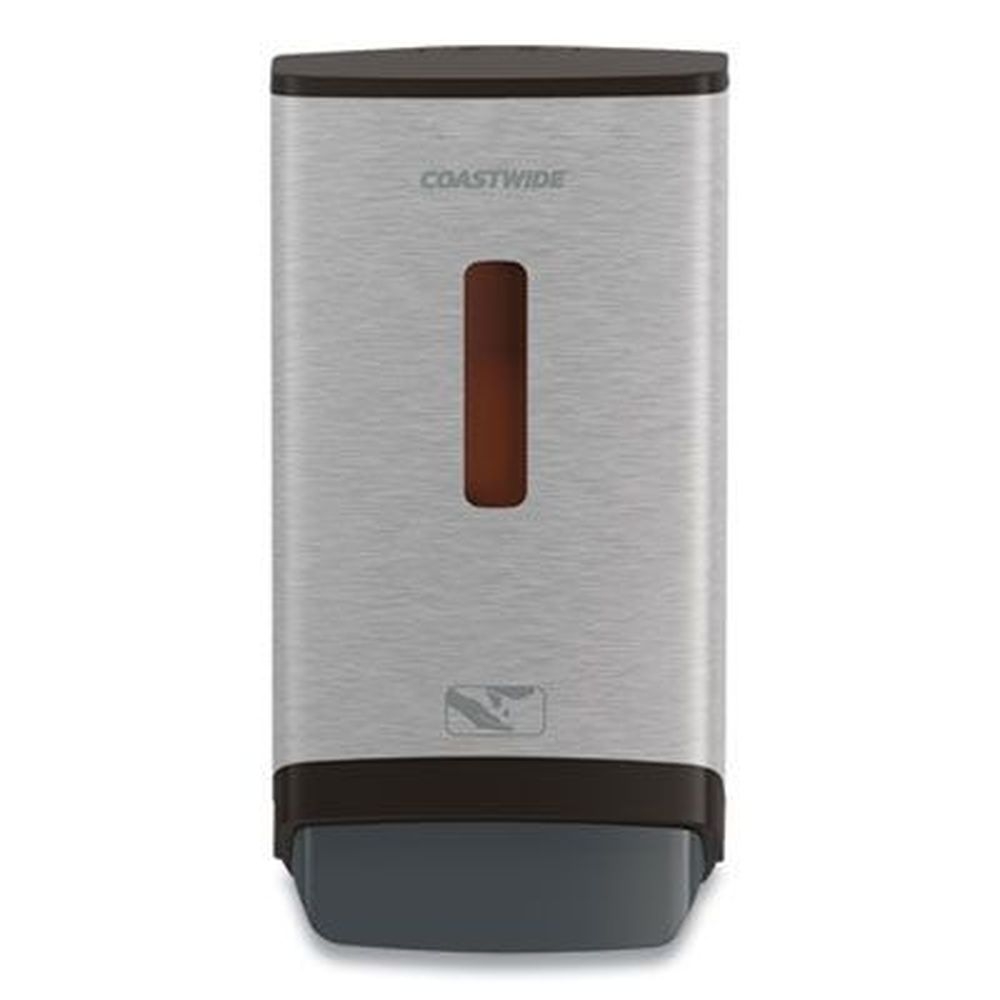 Coastwide Professional J-Series Black/Metallic Manual Hand Soap Dispenser, 1200 Milliliter Capacity