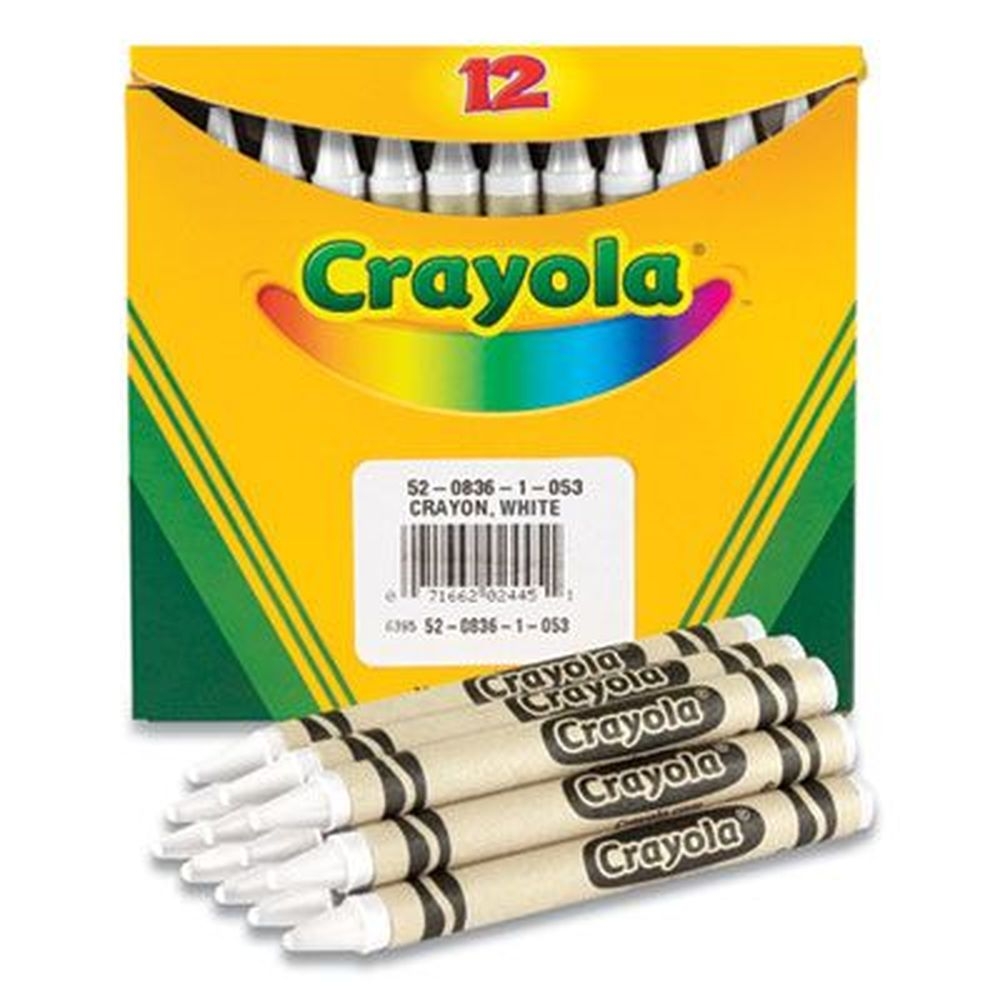 Crayola White Crayons -- 12 per box