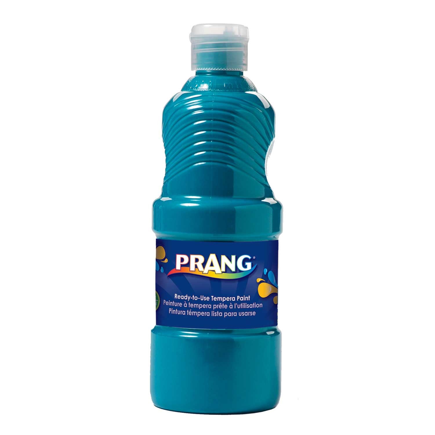 Prang Turquoise Blue Ready-To-Use Tempera Paint, 16 Ounce Dispenser-Cap Bottle