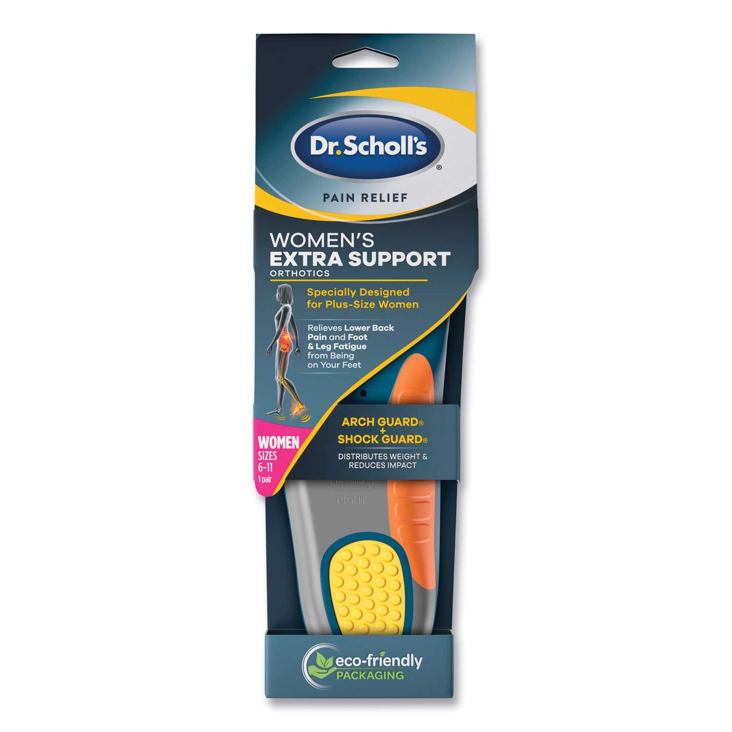 Dr Scholls Pain Relief Extra Support Orthotic Insoles for Women Sizes 6 To 11 -- 1 pair