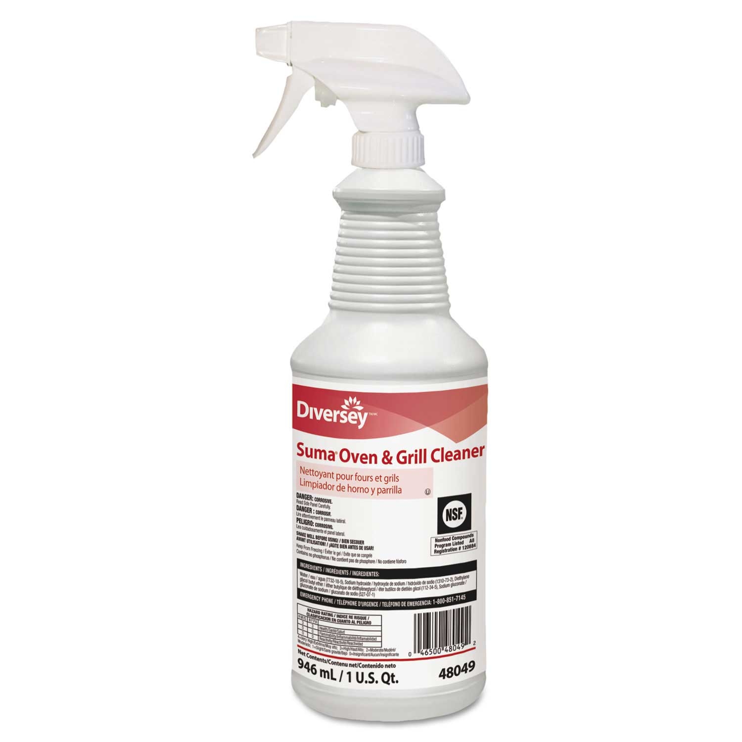 Diversey Suma Oven and Grill Cleaner, 32 Ounce Spray Bottle -- 12 per case