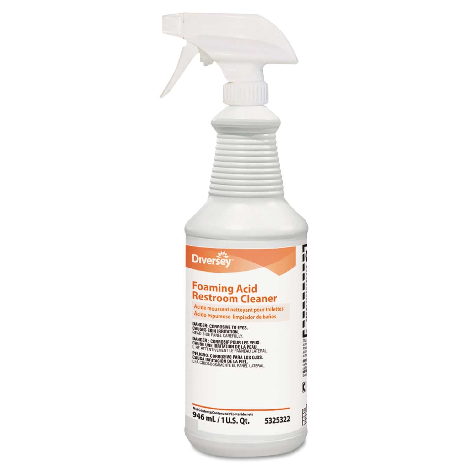 Diversey Crew Fresh Scent Foaming Acid Restroom Cleaner, 32 Ounce Spray Bottle -- 12 per case