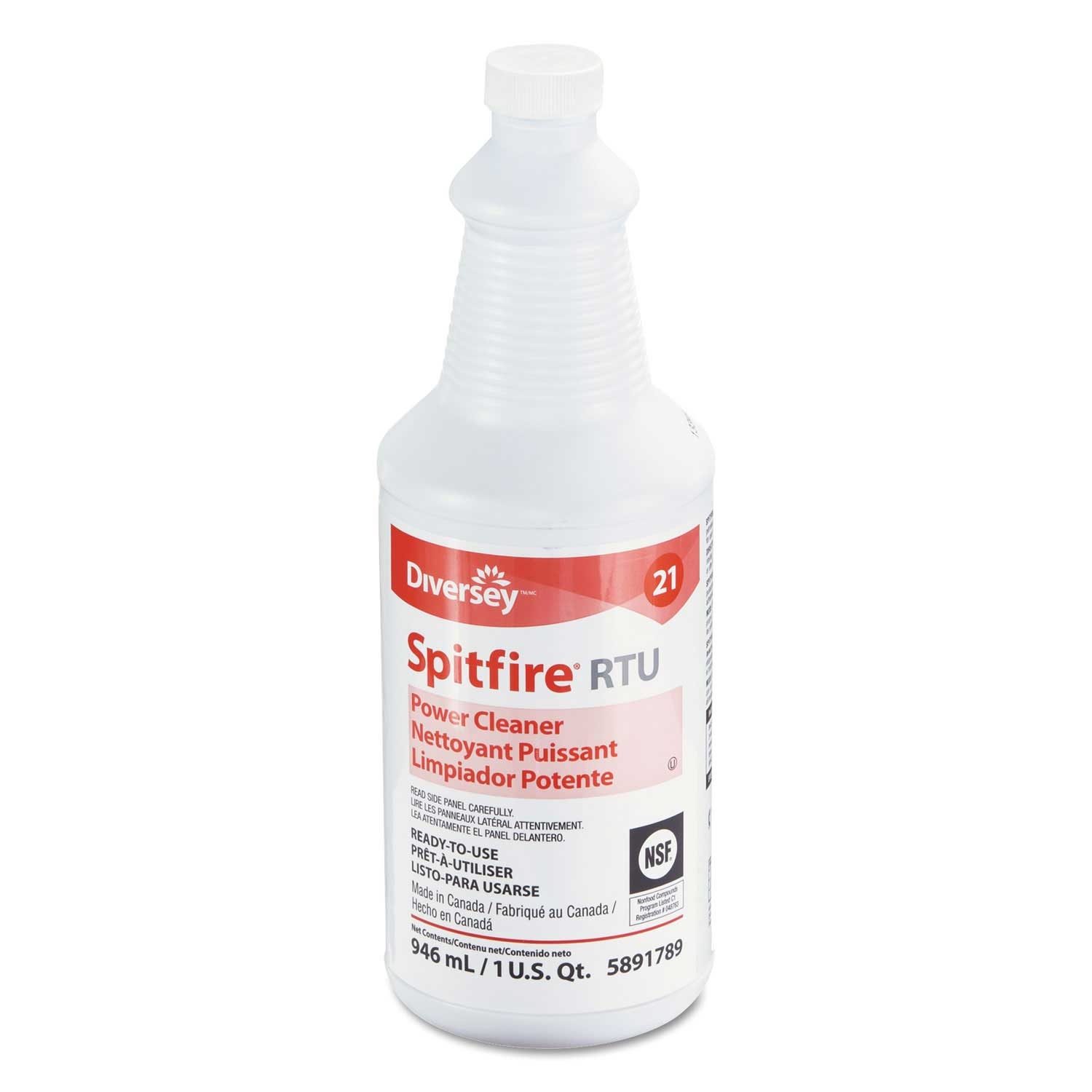 Diversey Spitfire Fresh Pine Scent Liquid Power Cleaner, 32 Ounce Spray Bottle -- 12 per case