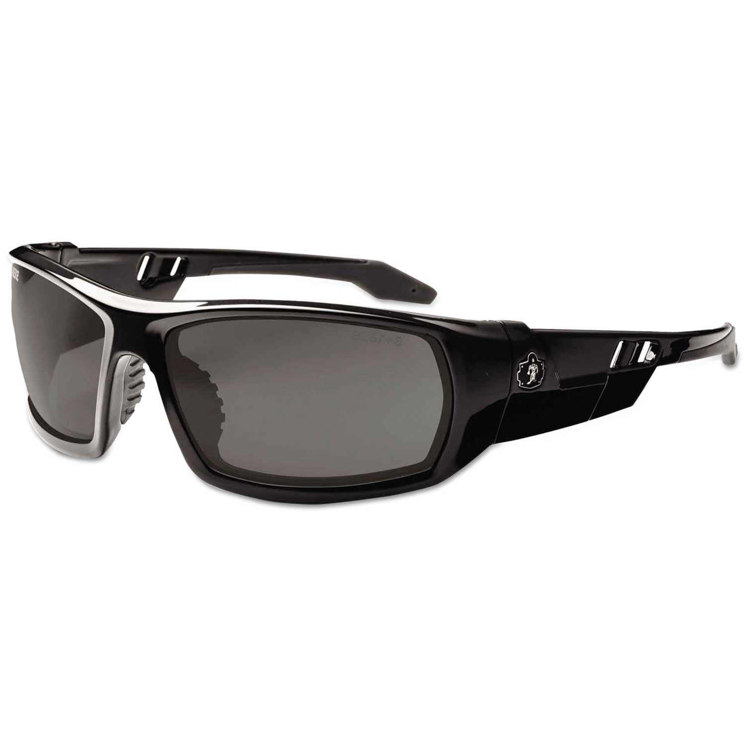 Ergodyne Nylon Polycarbonate Black Frame Smoke Lens Skullerz Odin Safety Glasses