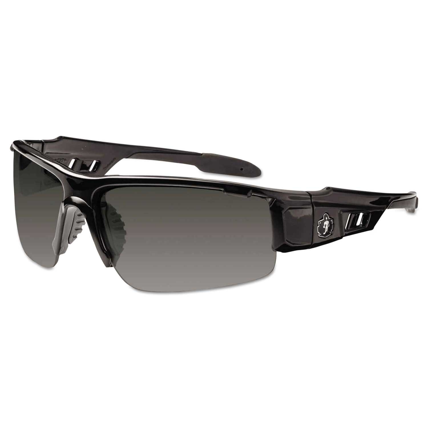 Ergodyne Nylon Polycarbonate Black Frame Smoke Lens Skullerz Dagr Safety Glasses