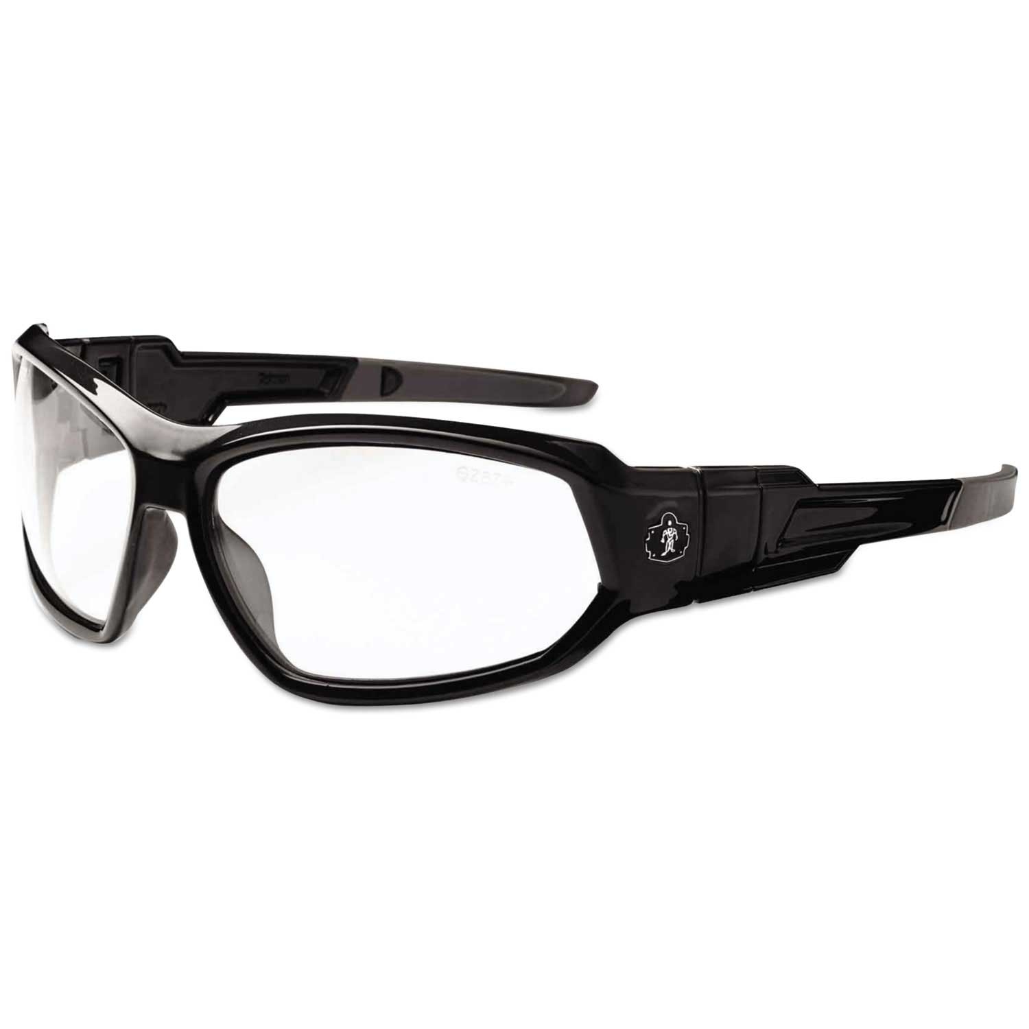 Ergodyne Nylon Polycarbonate Black Frame Clear Lens Skullerz Loki Safety Glasses