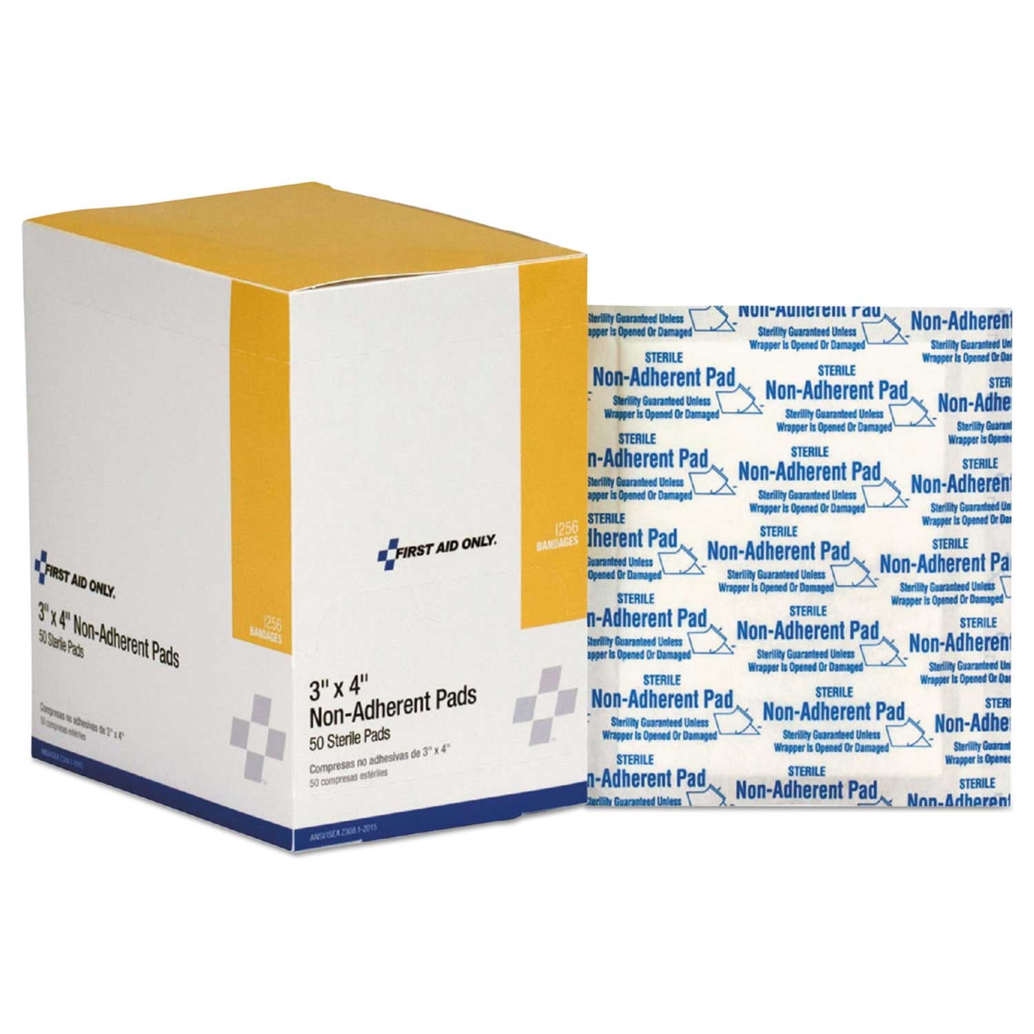 First Aid Only Non-Adherent Pad Refill for Smartcompliance General Business Cabinet, 3 x 4 inch - 50 per box -- 1 box