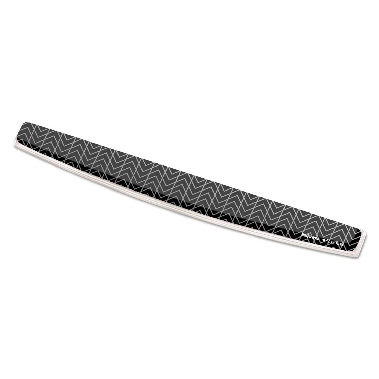 Fellowes Chevron Design Photo Gel Keyboard Wrist Rest with Microban Protection, 18.5 x 2.31 inch