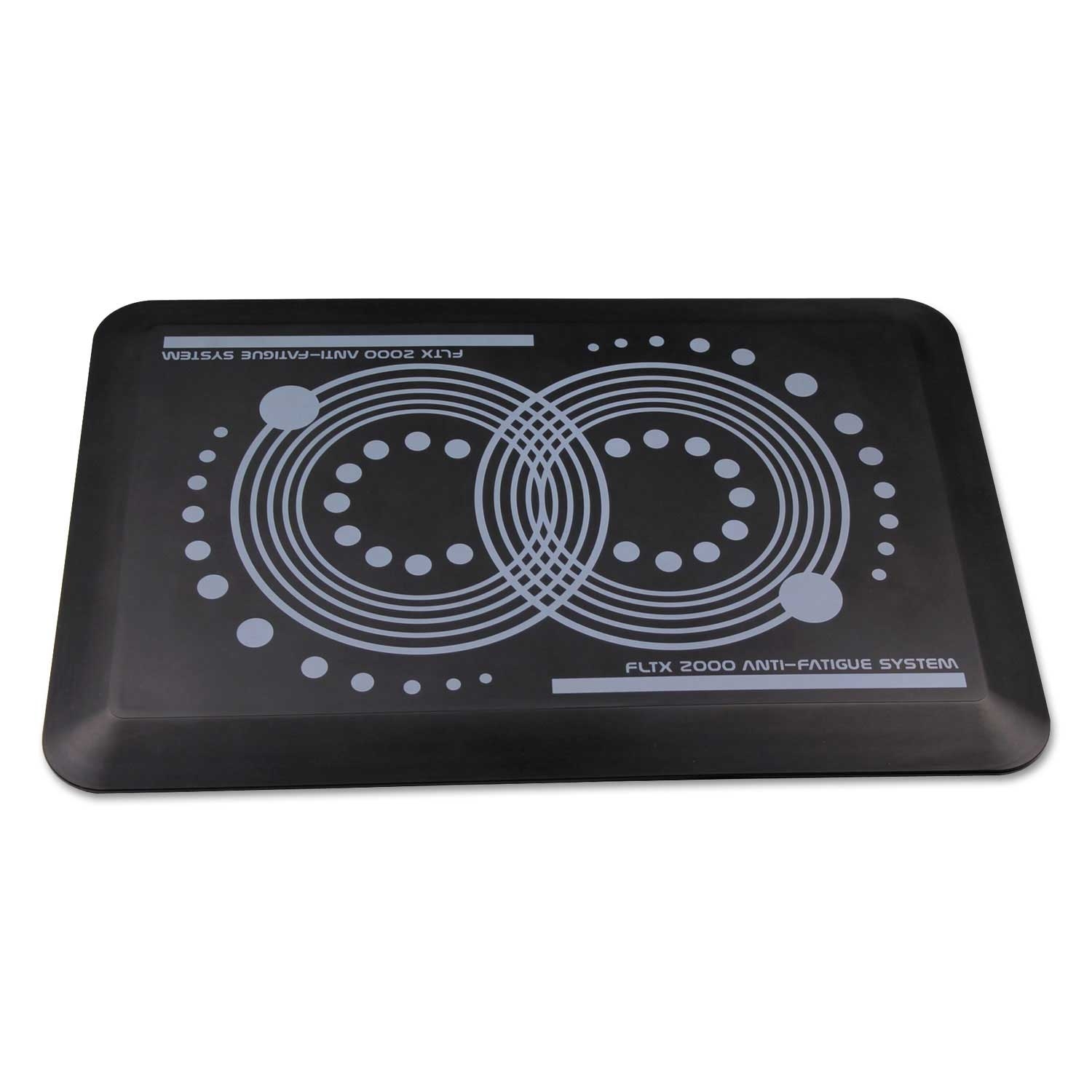 Floortex AFS TEX 2000 Midnight Black Rectangle Anti Fatigue Mat, 16 x 24 inch