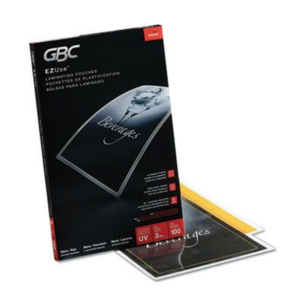 GBC Gloss Clear 3 Mil Ezuse Thermal Laminating Pouch, 11.5 x 17.5 inch -- 100 per box