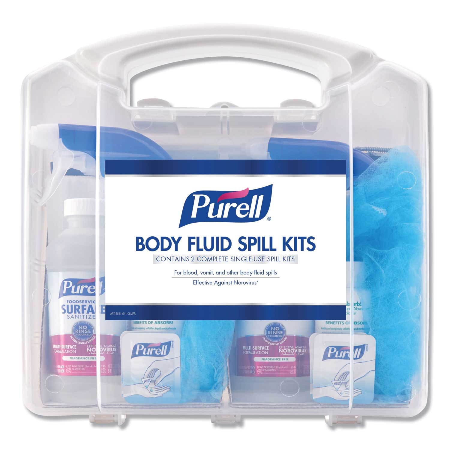 Purell Clear/White Body Fluid Spill Kit Refill, 4.5 x 11.88 x 11.5 inch