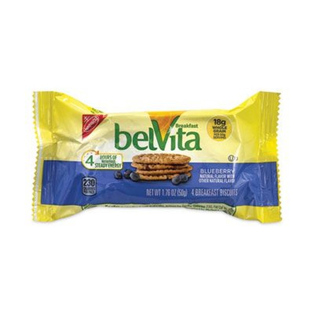 Nabisco belVita Blueberry Breakfast Biscuits, 1.76 Ounce Pack -- 25 packs per box