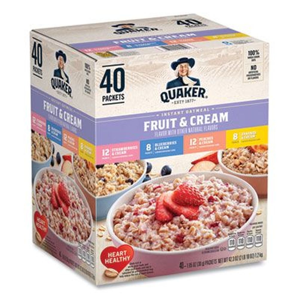 Quaker Assorted Varieties Instant Oatmeal, 1.05 Ounce Packet -- 40 per box