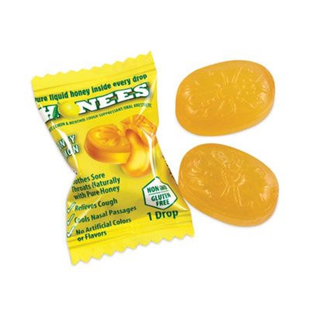 Honees Honey-Lemon Cough Drops, 20 count per bag -- 6 bags per box