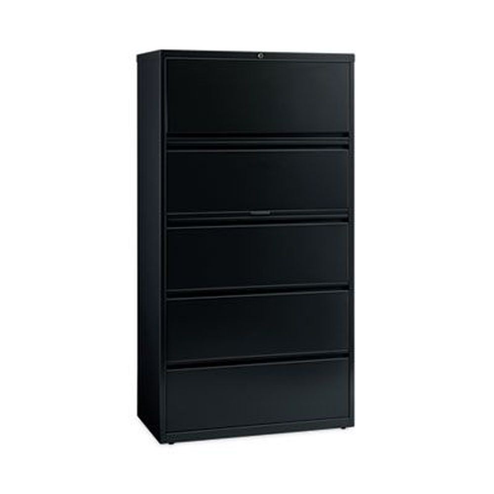 Hirsh Industries Black Legal/5 Letter/A4-Size File Drawer Lateral File Cabinet, 30 x 18.62 x 67.62 inch