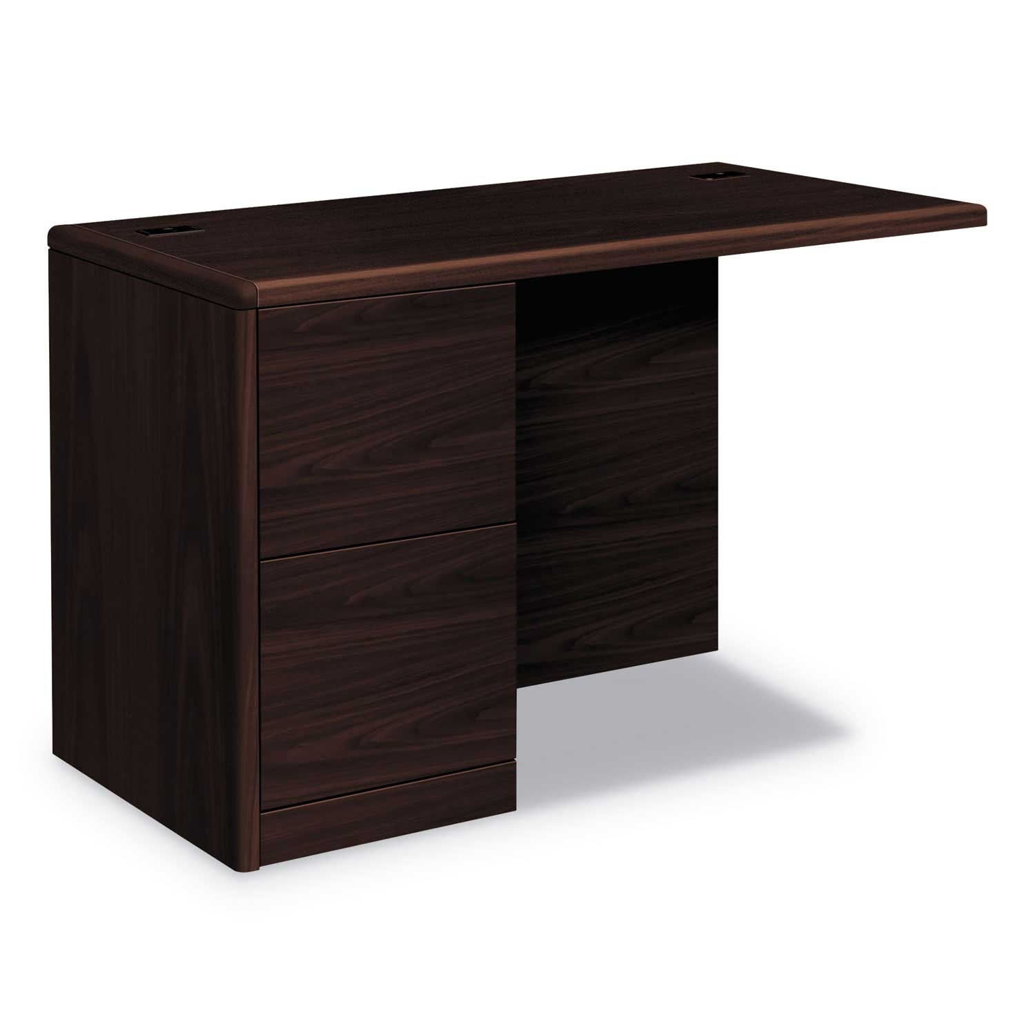 Hon 10700 Series Mahogany Full Left Pedestal Return, 48 x 24 x 29 1/2 inch