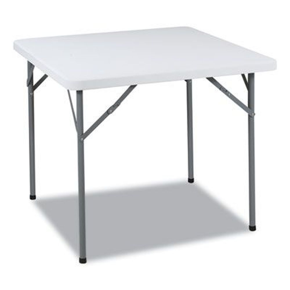 Iceberg Platinum Granite Square Top IndestrucTable Classic Folding Table, Supports up to 200 Pound Capacity