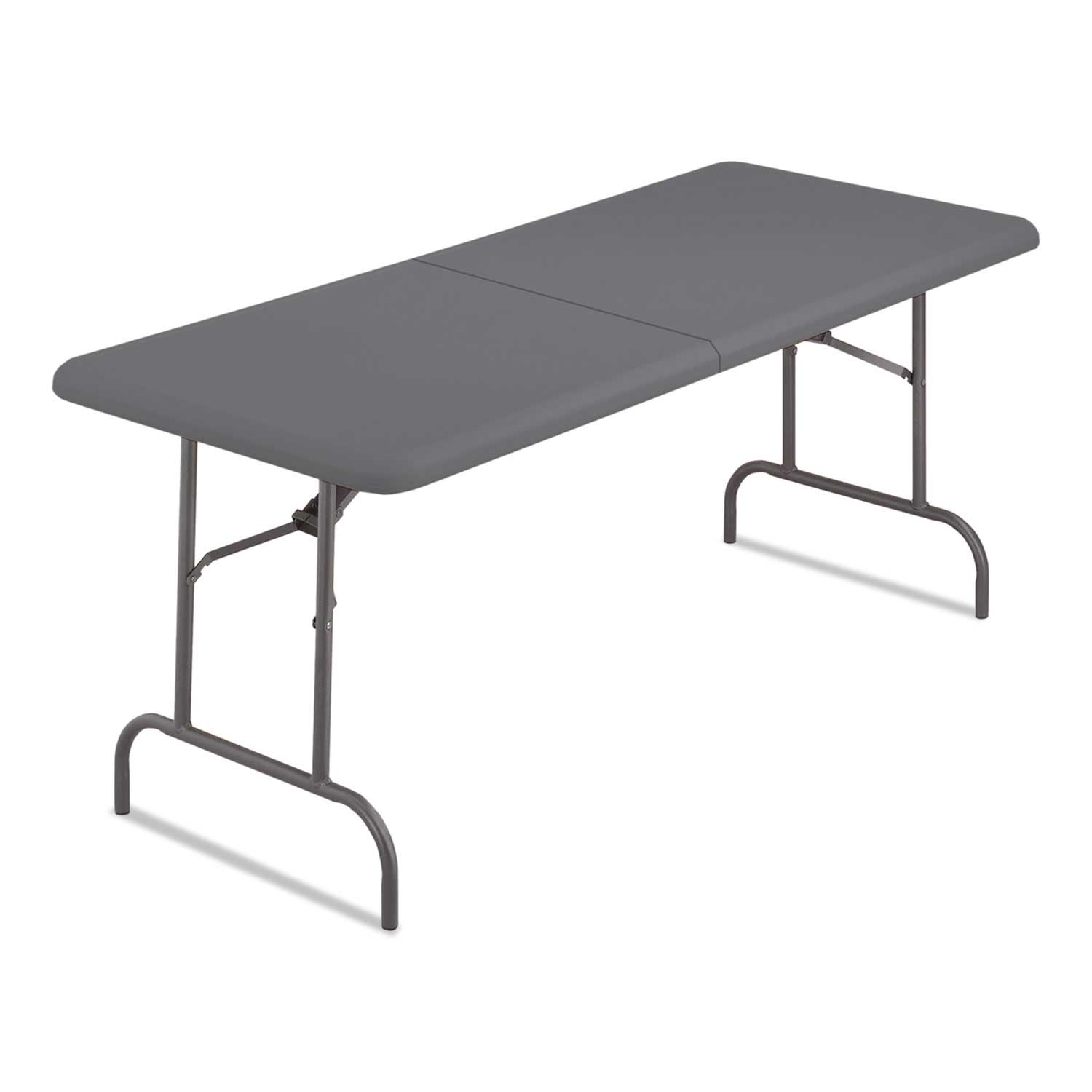 Iceberg IndestrucTables Too 1200 Series Charcoal Bi Fold Table, 60 x 30 x 29 inch