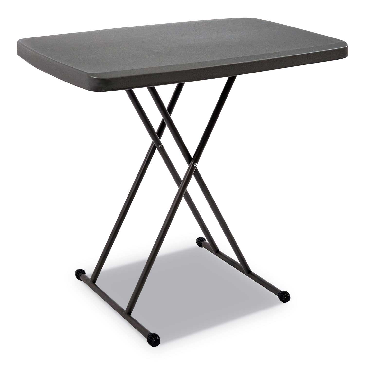 Iceberg IndestrucTables Too 1200 Series Charcoal Resin Personal Folding Table, 30 x 20 inch