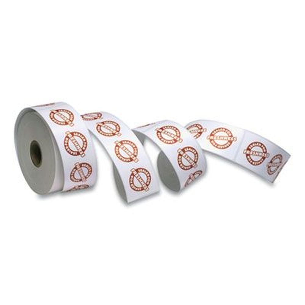 Iconex Red/White Tamper Seal Label, 1.88 x 6 inch - 500 per roll -- 4 rolls per case
