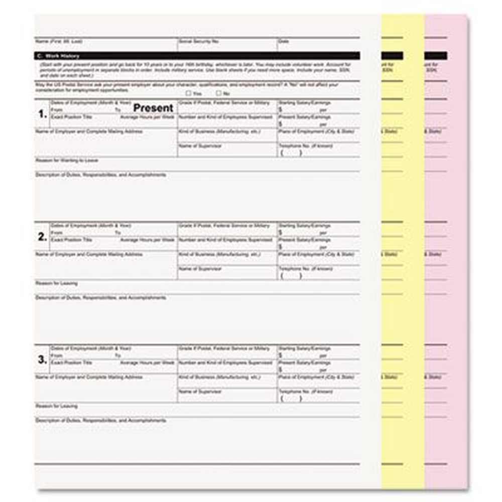 Iconex White/Canary/Pink Reverse Sequence 3-Part Digital Carbonless Paper, 8.5 x 11 inch -- 835 per case