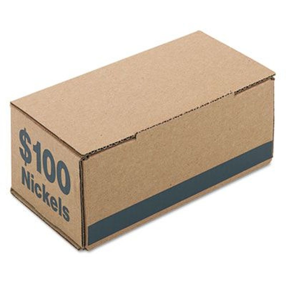 Iconex Corrugated Cardboard Coin Storage and Shipping Box, 9.38 x 4.63 x 3.69 inch
