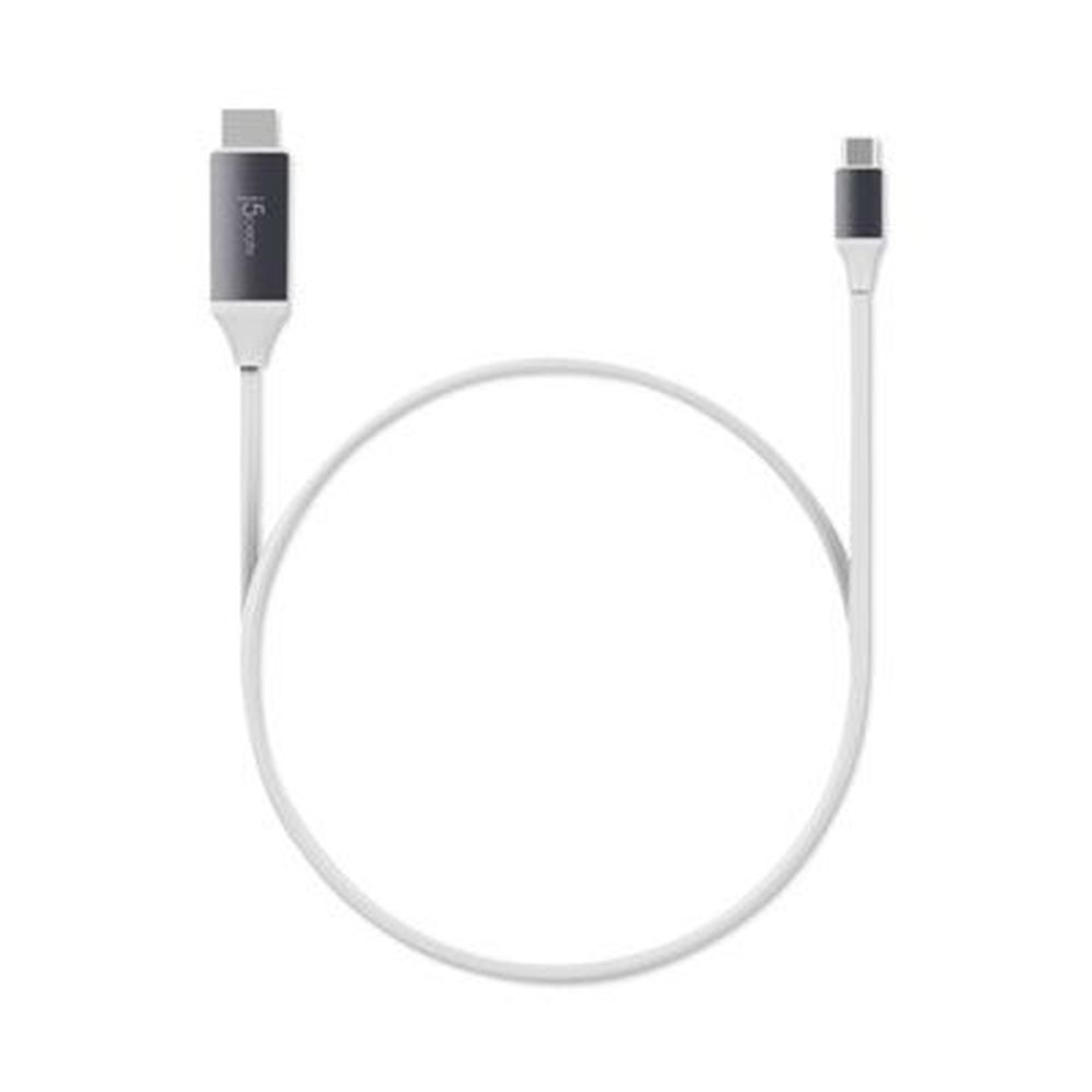 j5create White HDMI 4K Audio/Video Cable, 6 Feet