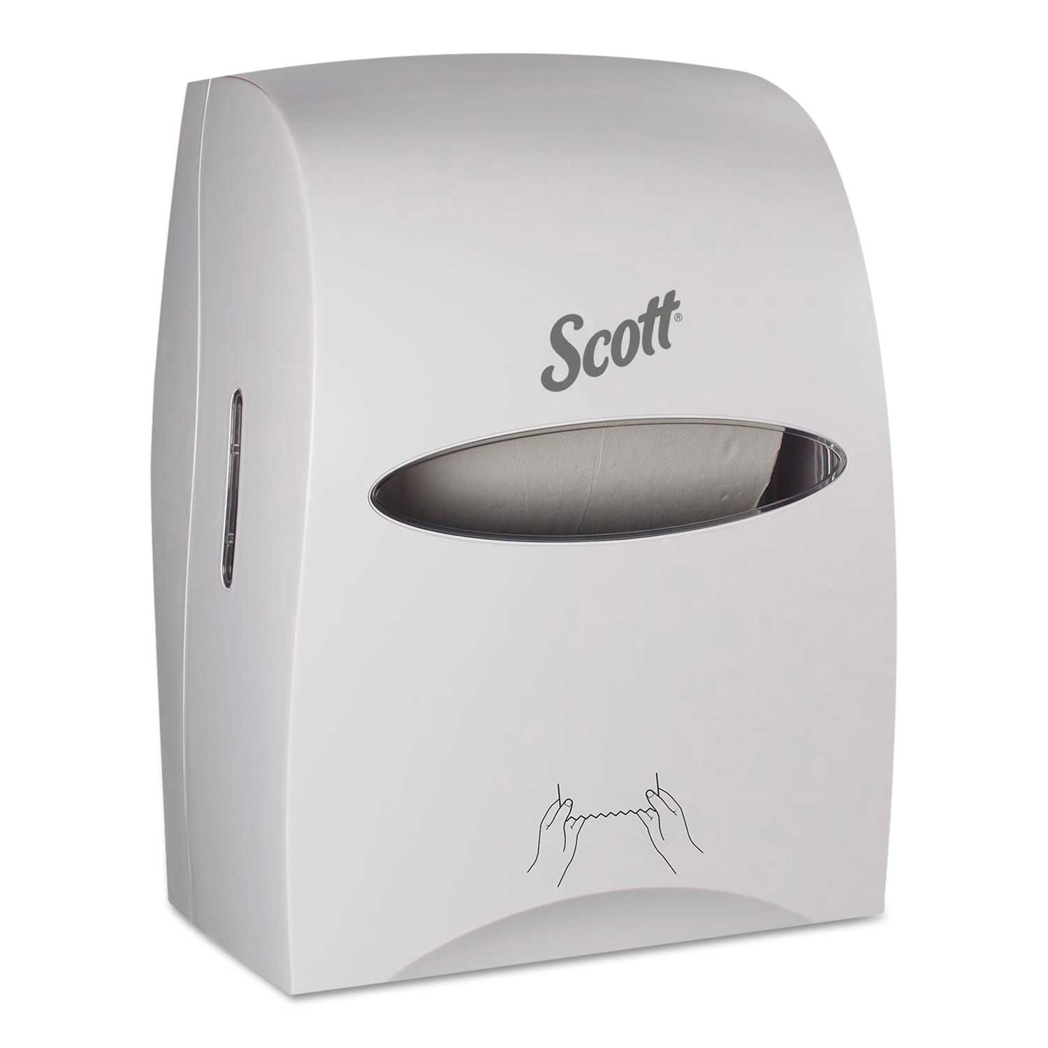 Scott ABS Plastic White Essential Manual Hard Roll Towel Dispenser, 13.06 x 11 x 16.94 inch