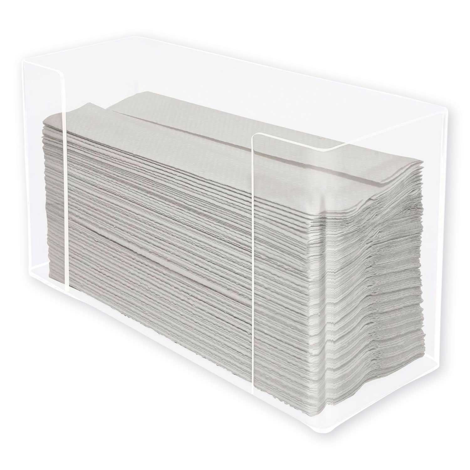 Kantek Clear Acrylic Multifold Paper Towel Dispenser, 12.5 x 4.4 x 7 inch