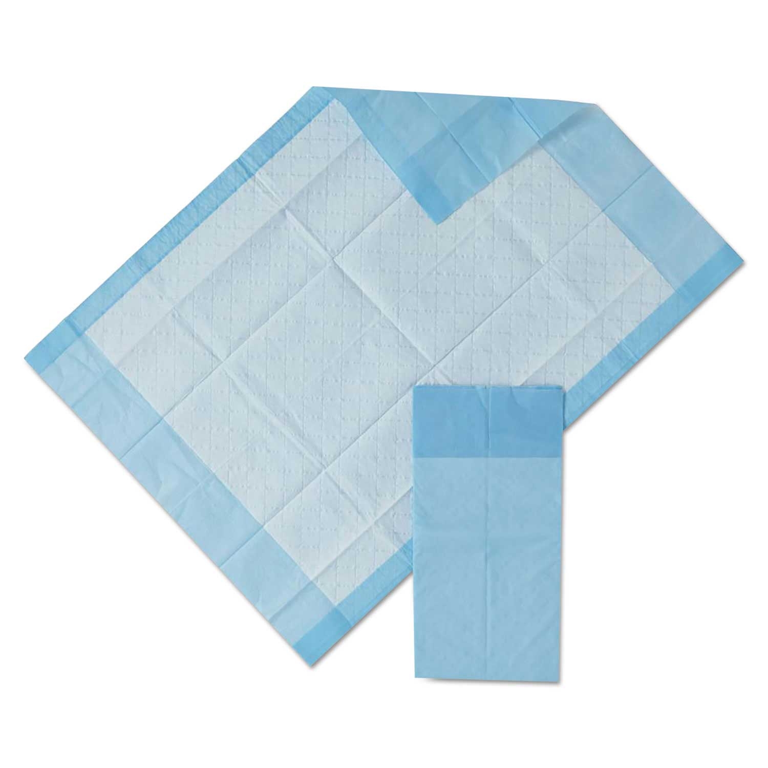 Medline Blue Protection Plus Disposable Underpads, 17 x 24 inch - 25 per pack -- 1 pack per case