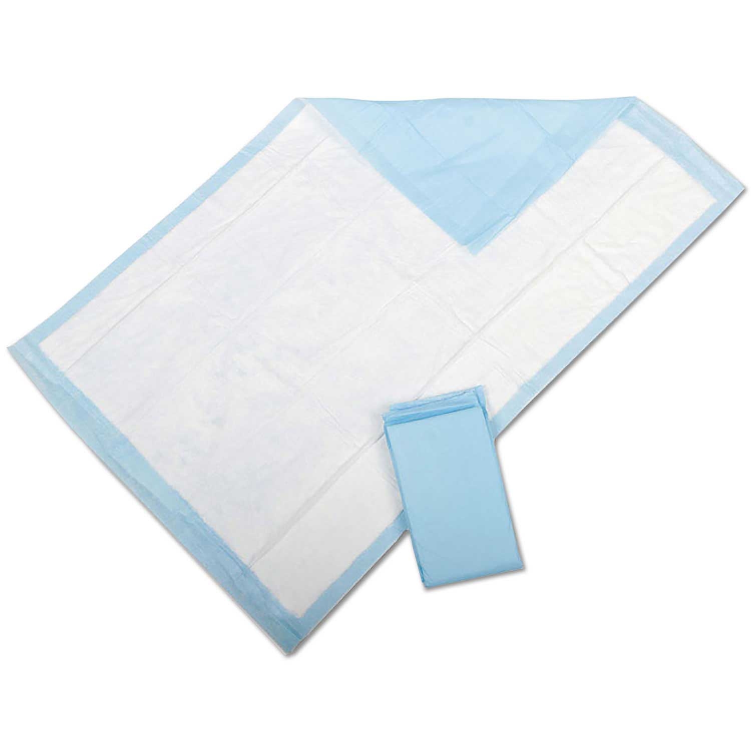 Medline Blue Protection Plus Disposable Underpads, 23 x 36 inch - 25 per pack -- 1 pack per case