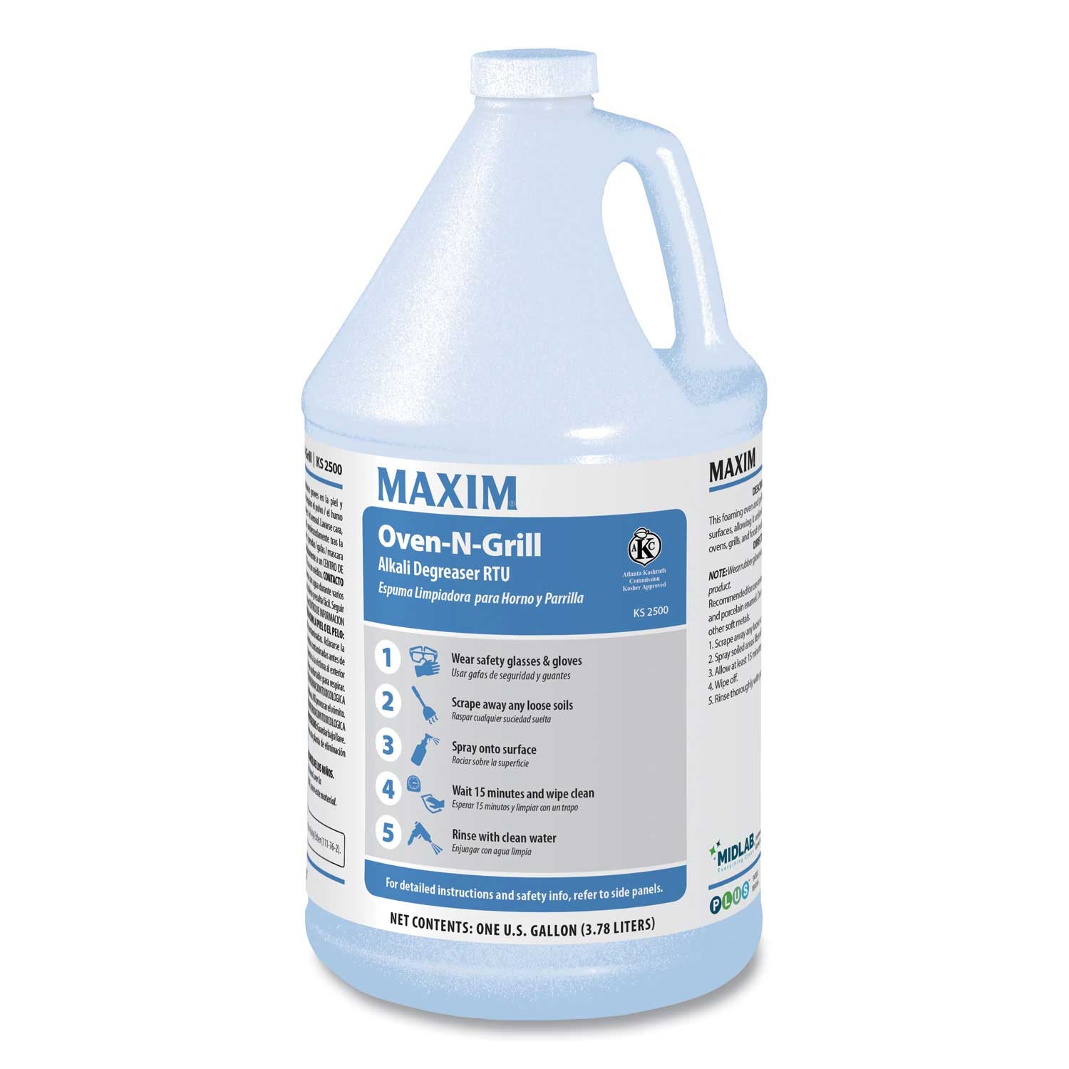 Maxim Citrus Scent Oven-N-Grill Alkali Degreaser, 1 Gallon Bottle -- 4 per case